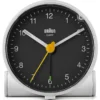 BRAUN BC01WB BEYAZ-SİYAH KLASiK ANALOG ALARMLI MASA SAATİ