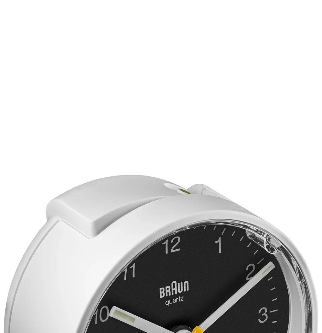 BRAUN BC01WB BEYAZ-SİYAH KLASiK ANALOG ALARMLI MASA SAATİ