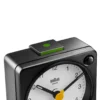 BRAUN BC02XBW SİYAH-BEYAZ KLASİK SEYAHAT ANALAOG ALARMLI MASA SAATİ