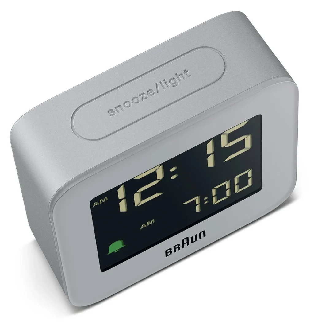 BRAUN BC08G GRİ KLASİK SEYAHAT DİJİTAL ALARMLI MASA SAATİ