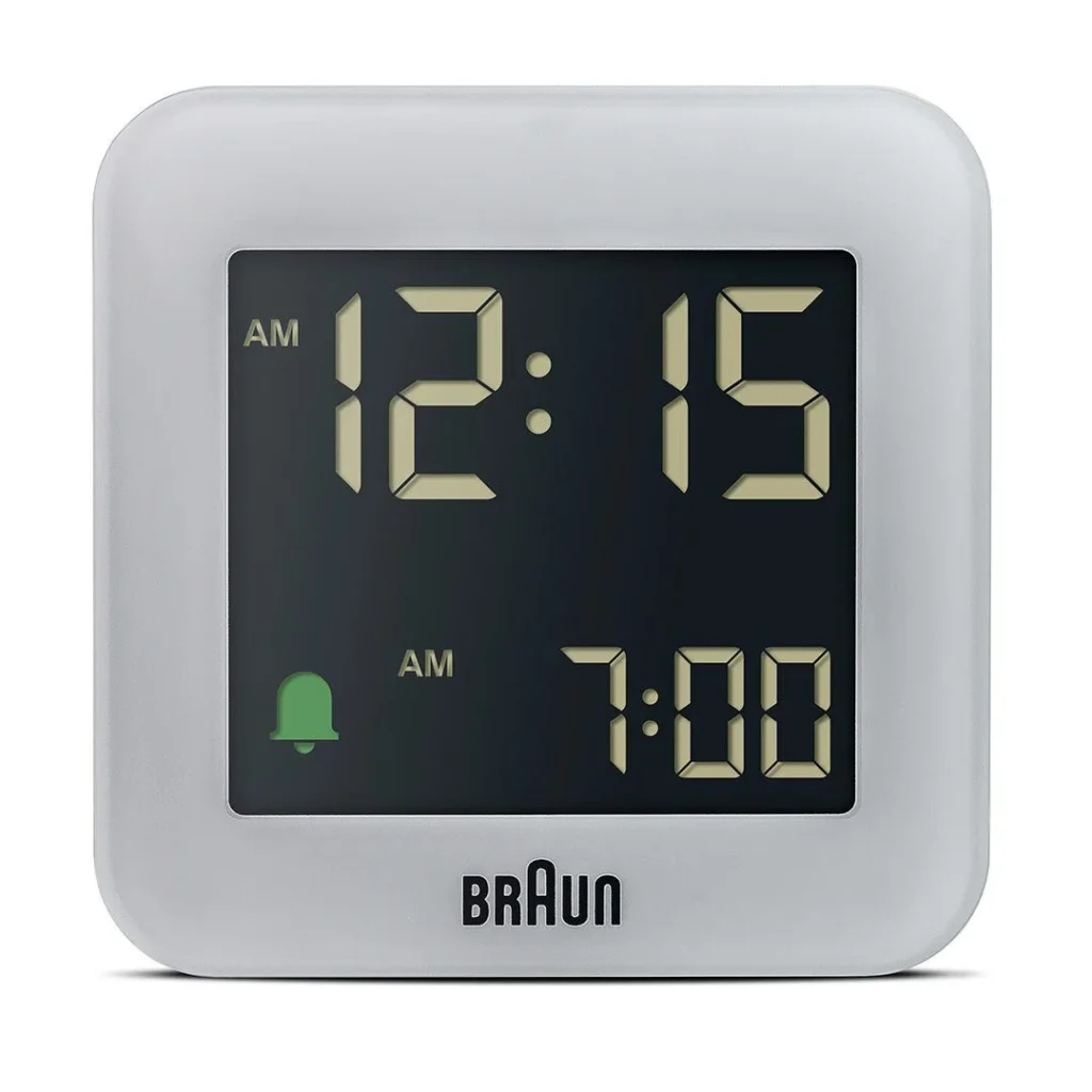 BRAUN BC08G GRİ KLASİK SEYAHAT DİJİTAL ALARMLI MASA SAATİ