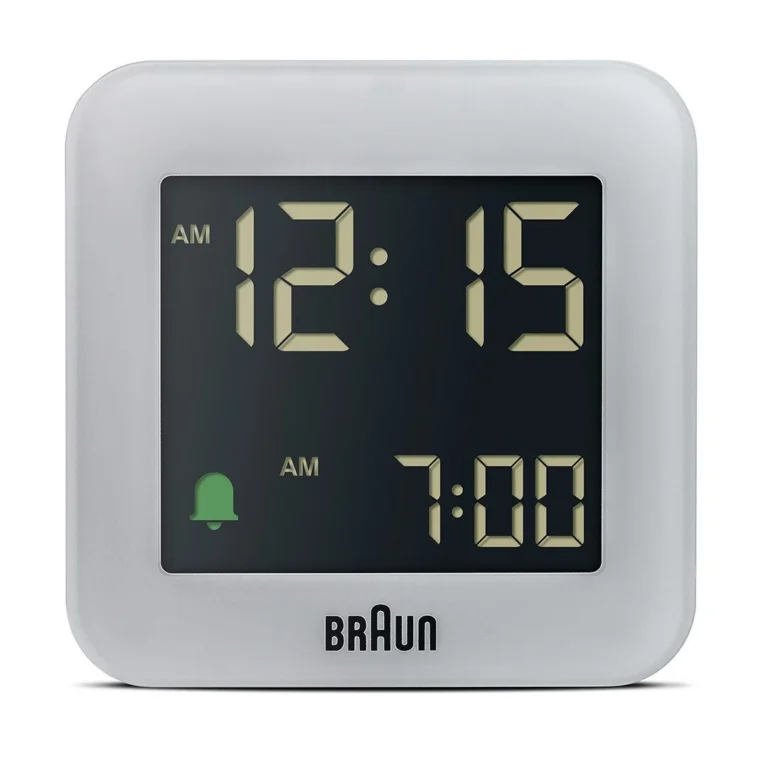 BRAUN BC08G GRİ KLASİK SEYAHAT DİJİTAL ALARMLI MASA SAATİ
