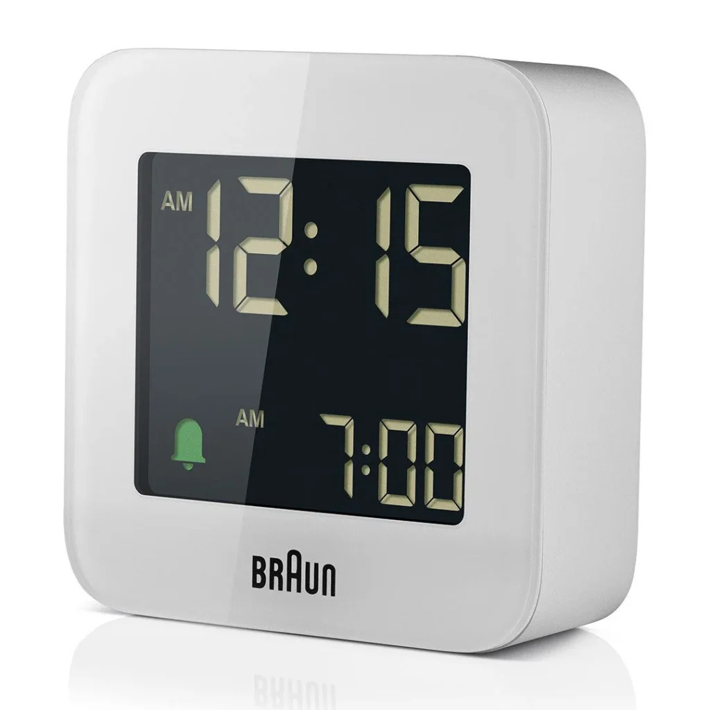 BRAUN BC08W BEYAZ KLASİK SEYAHAT DİJİTAL ALARMLI MASA SAATİ