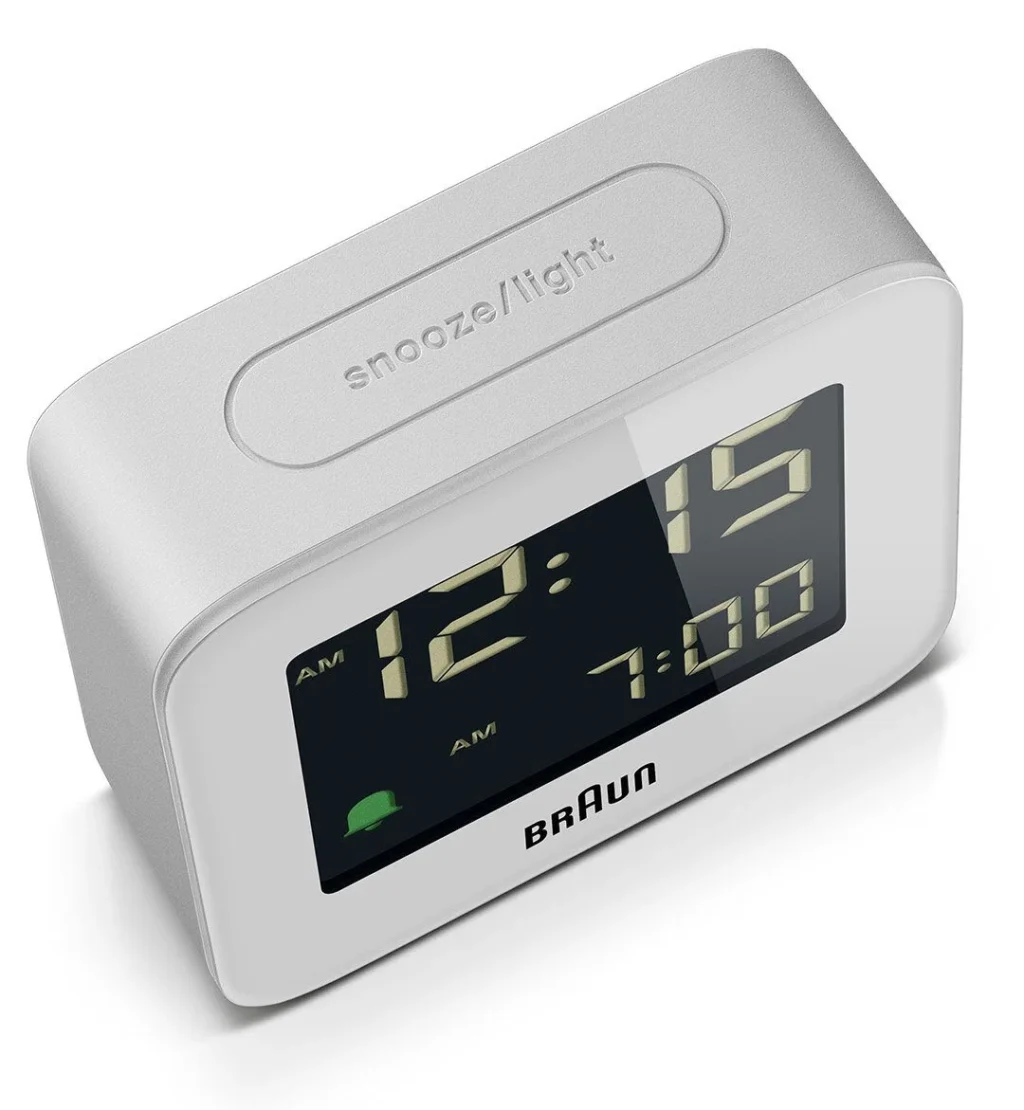 BRAUN BC08W BEYAZ KLASİK SEYAHAT DİJİTAL ALARMLI MASA SAATİ
