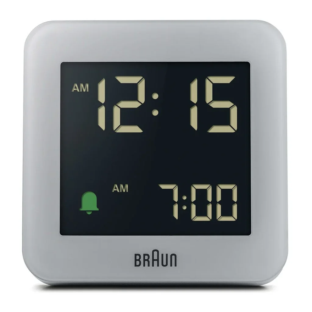 BRAUN BC09G GRİ DİJİTAL ALARMLI MASA SAATİ