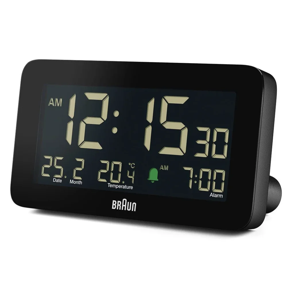 BRAUN BC10B SİYAH DİJİTAL ALARMLI MASA SAATİ