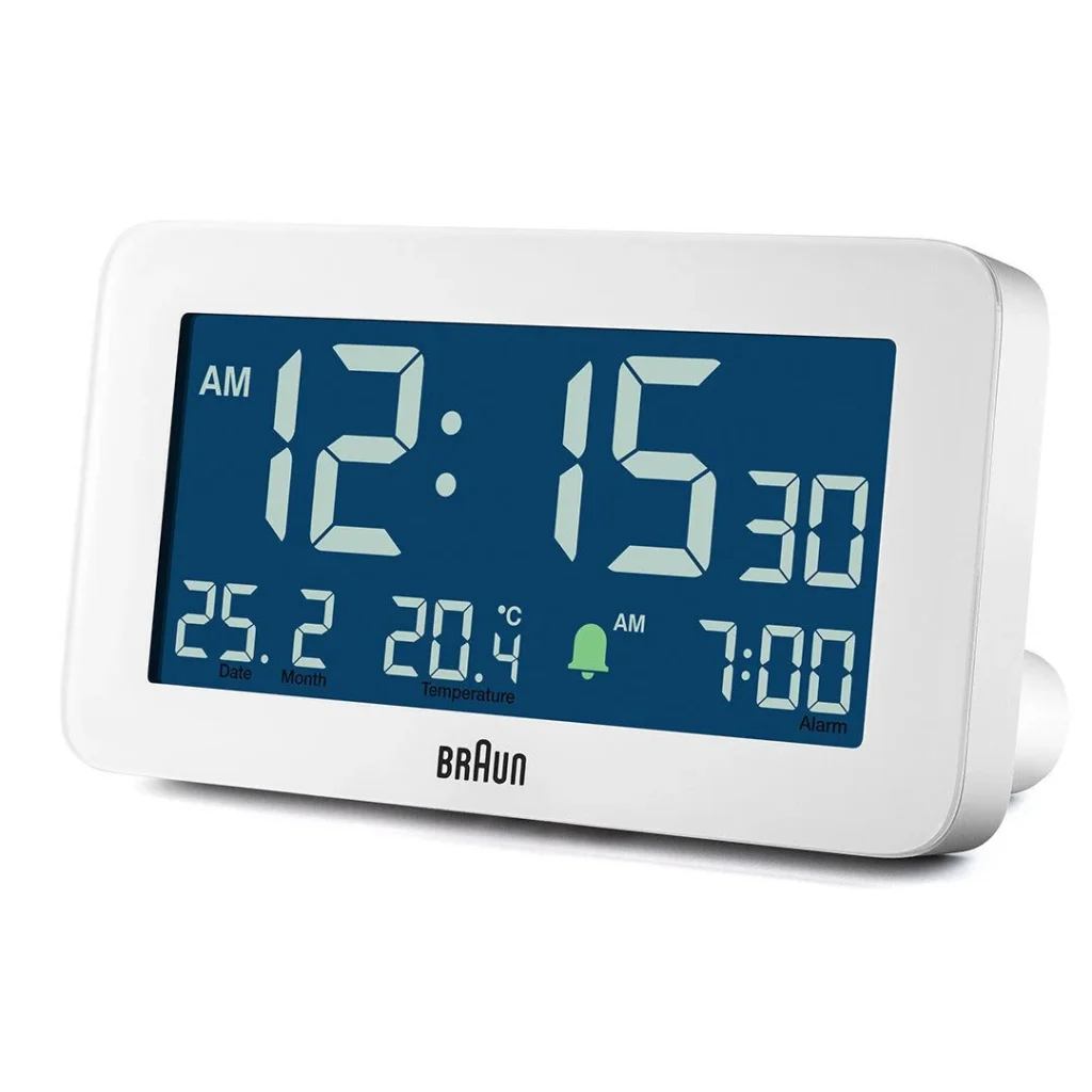 BRAUN BC10W BEYAZ DİJİTAL ALARMLI MASA SAATİ