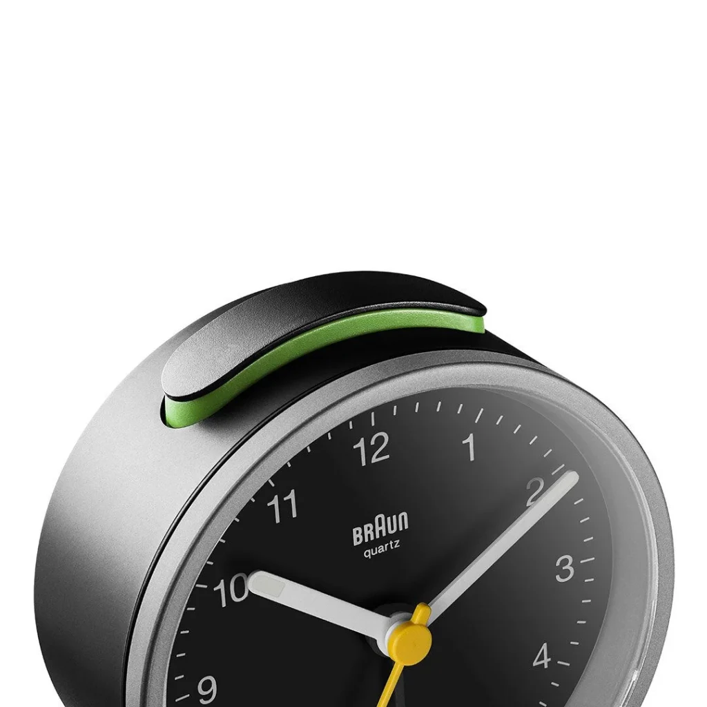 BRAUN BC12SB GÜMÜŞ-SİYAH KLASİK ANALOG ALARMLI MASA SAATİ
