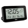BRAUN BC13BP SİYAH DİJİTAL HAVA DURUMU ALARMLI MASA SAATİ