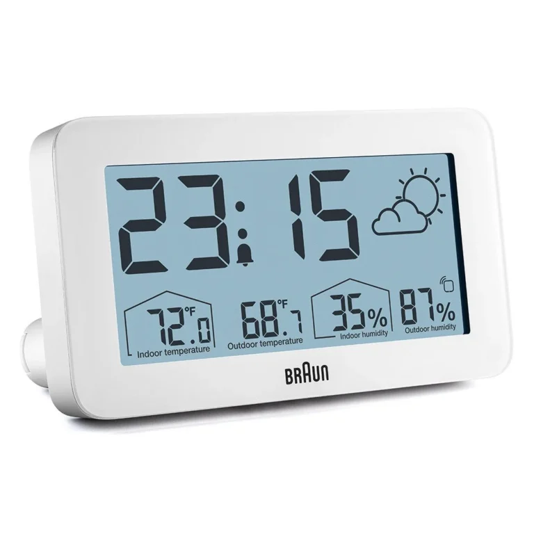 BRAUN BC13WP BEYAZ DİJİTAL HAVA DURUMU ALARMLI MASA SAATİ BRAUN BC13WP BEYAZ DİJİTAL HAVA DURUMU ALARMLI MASA SAATİ