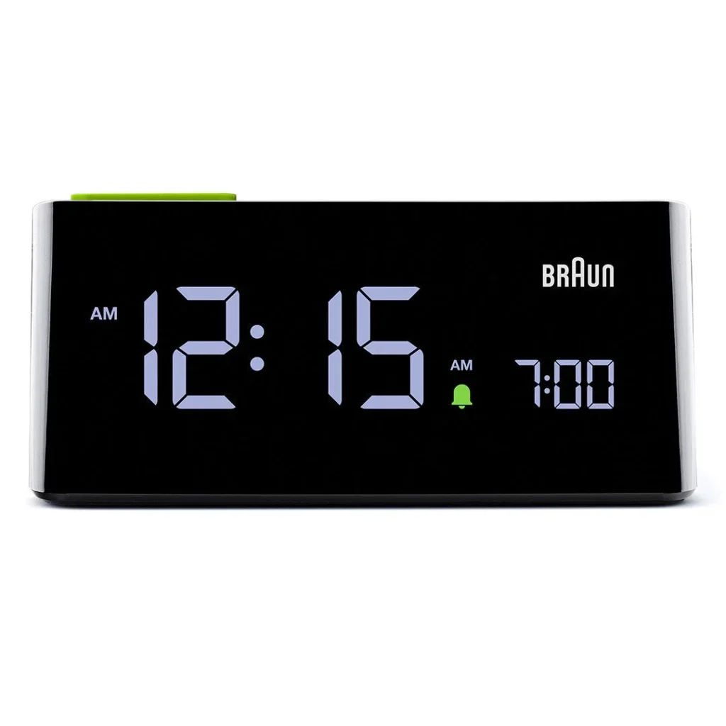 BRAUN BC16BEU SİYAH VA LCD EKRAN DİJİTAL ALARMLI MASA SAATİ