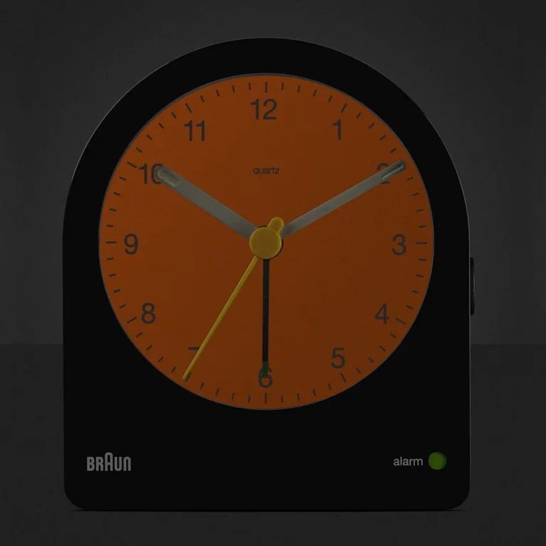BRAUN BC22B SİYAH KLASİK ANALOG ALARMLI MASA SAATİ