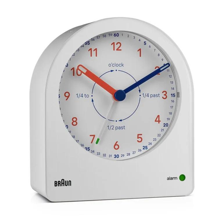 BRAUN BC22TW BEYAZ TIME TEACHERS ANALOG ALARMLI MASA SAATİ
