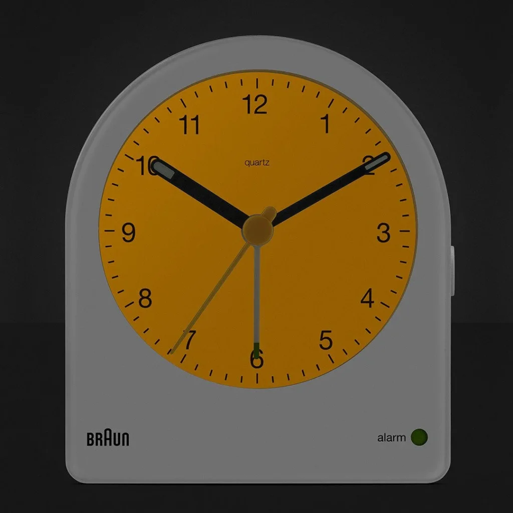 BRAUN BC22W BEYAZ KLASİK ANALOG ALARMLI MASA SAATİ