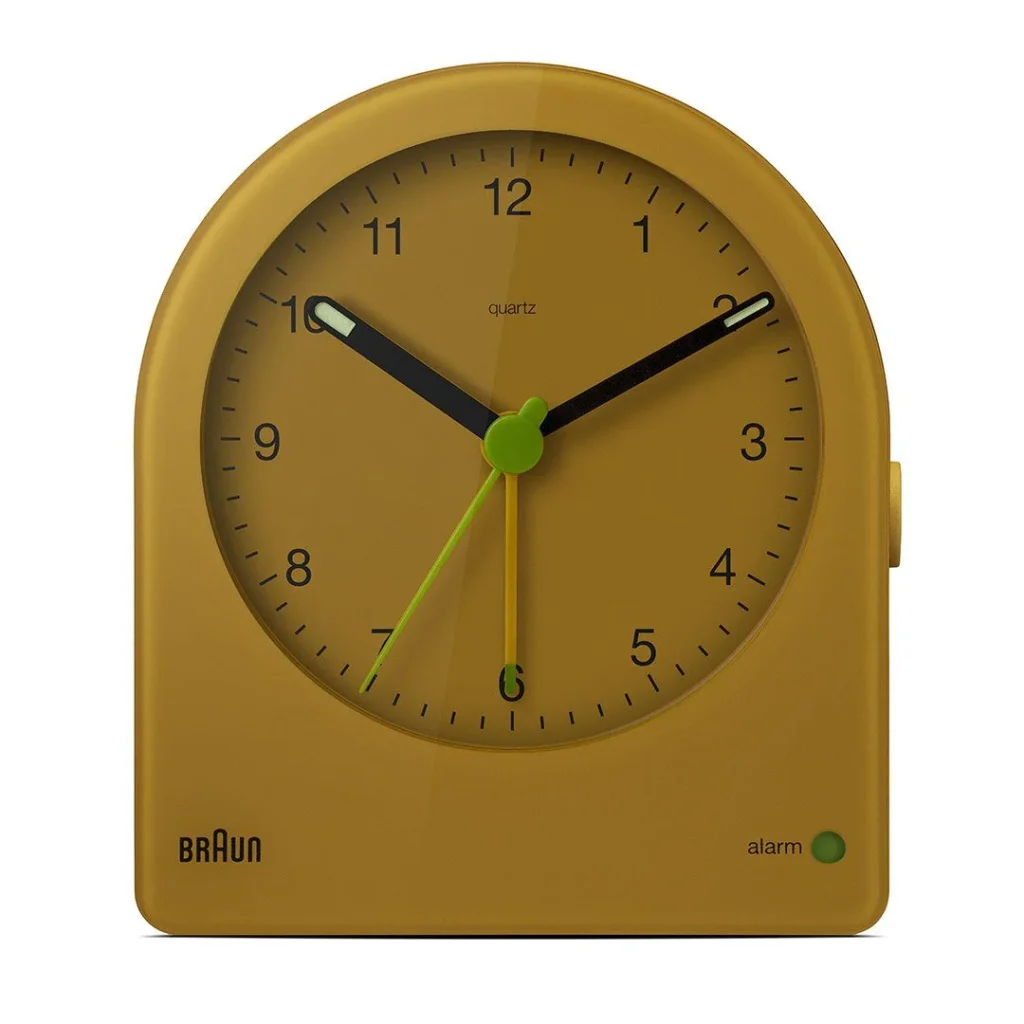 BRAUN BC22Y SARI KLASİK ANALOG ALARMLI MASA SAATİ