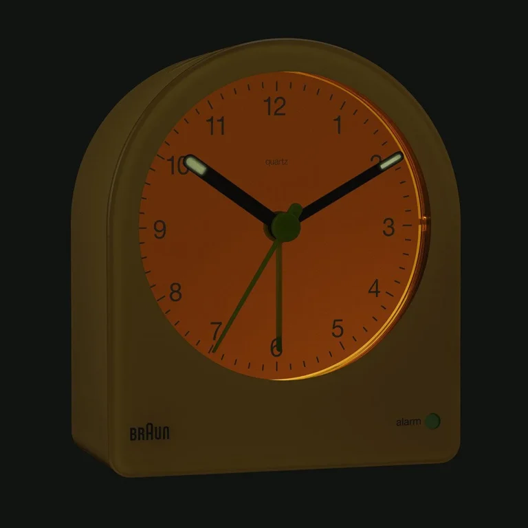 BRAUN BC22Y SARI KLASİK ANALOG ALARMLI MASA SAATİ