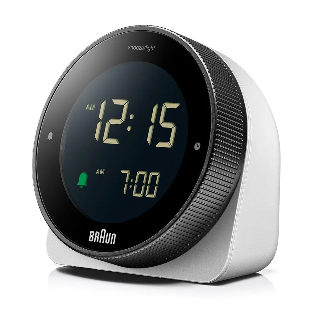 BRAUN BC24W BEYAZ DOKUNMATİK EKRANLI DİJİTAL ALARMLI MASA SAATi