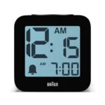 BRAUN BC25BP SİYAH TIME SPEAKING DİJİTAL ALARMLI MASA SAATi