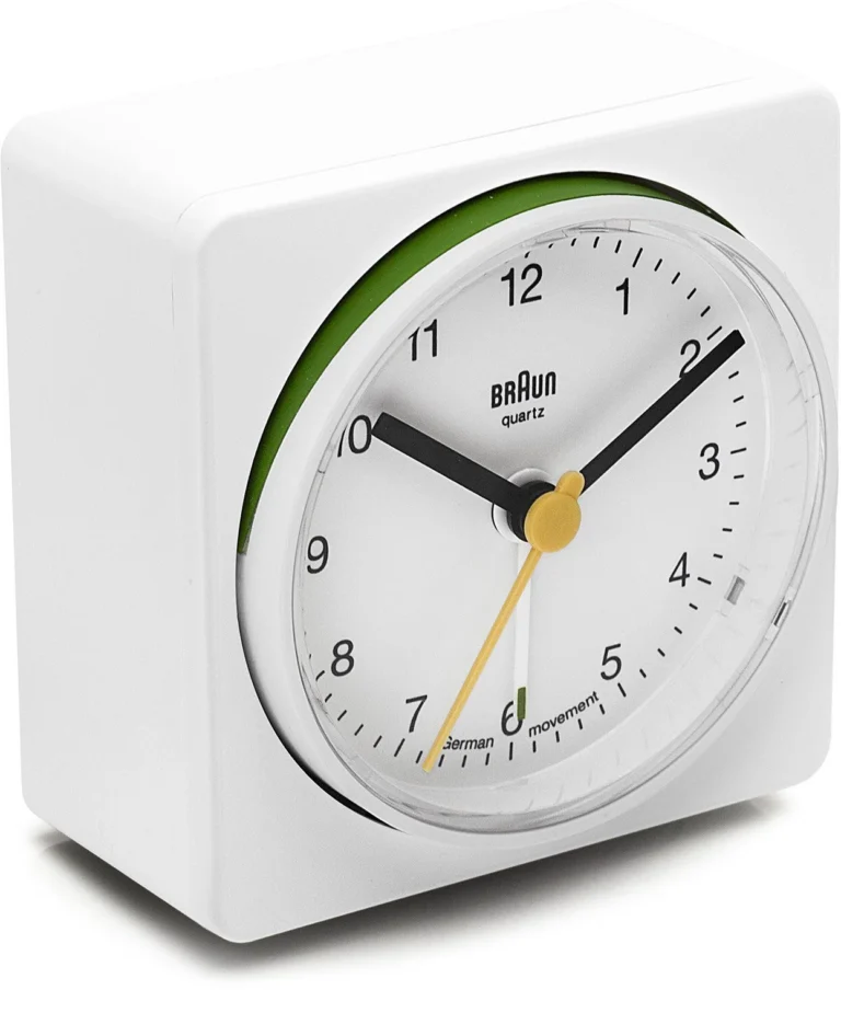 BRAUN BNC011WHWH ALARMLI MASA SAATİ BEYAZ KARE