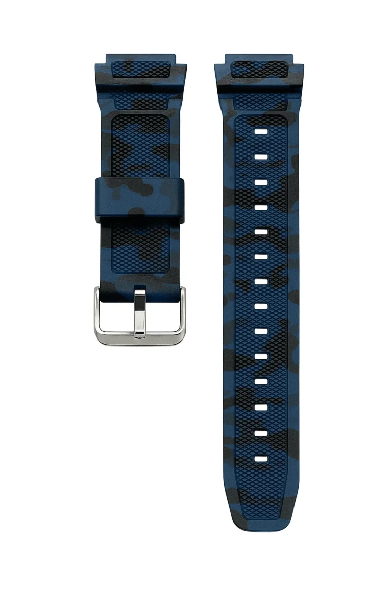 ZEDRA - CASIO AE-1400 CK-2723BE UYUMLU MAVİ KAMUFLAJ KORDON